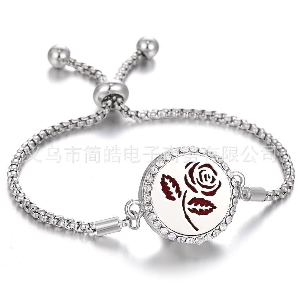 Wholesale Stainless Steel Tree of Life Hollow Aromatherapy Bracelet